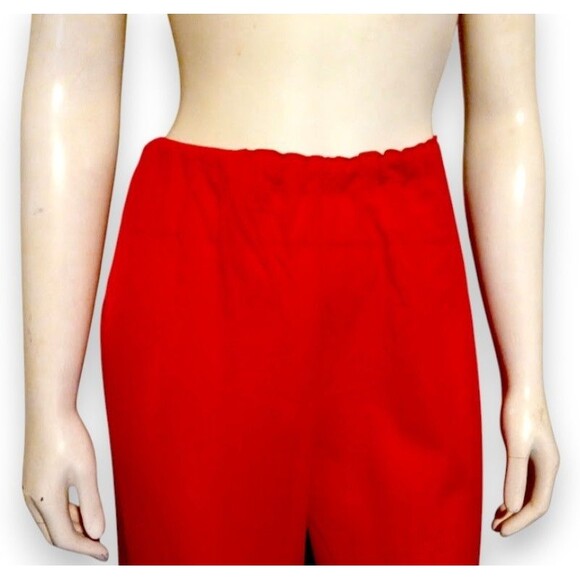 Vintage Shadowline Robe & Pant Set-Small/34-1950s-Button Front-Pockets-Red - Picture 7 of 11